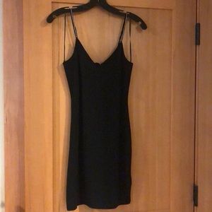 Little Black Dress with Sparkle Straps